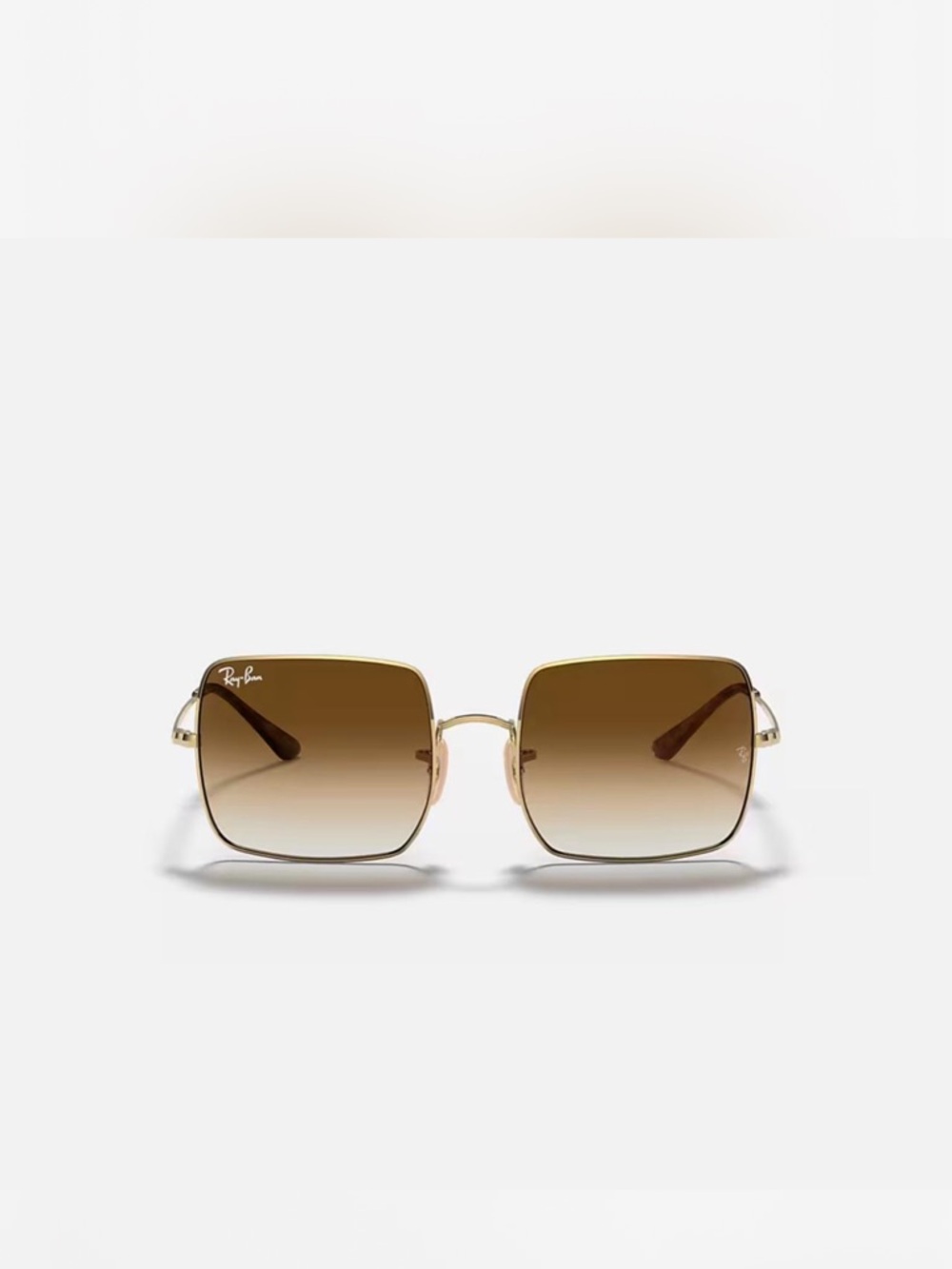 Ray-Ban Women's Gold Frame Brown Gradient Square Sunglasses - Modern Chic